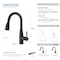 Kibi Bari Single Handle Pull Down Kitchen & Bar Sink Faucet, Matte Black KKF2015MB - alternate 6